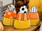 Load image into Gallery viewer, Fall/Halloween: Set of 3 Candy Corn Metal Stakes
