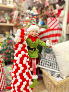 Posable Red, Green, & White Elf 22” with Bells