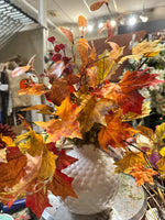 Load image into Gallery viewer, Fall Stems Arrangement in White Bubble Vase
