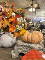 Load image into Gallery viewer, Fall Soft Orange Resin Pumpkin
