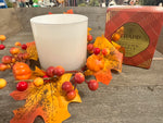 Load image into Gallery viewer, Fall Orange Pumpkin and Fall Leaves Candle Ring
