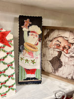 Load image into Gallery viewer, Santa Baker Canvas Picture with Galvanized Frame
