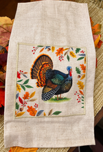 Load image into Gallery viewer, Fall Turkey Thanksgiving Linen Towel
