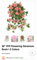 Load image into Gallery viewer, Fire Retardant Rose Pink Geranium Bush
