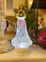 Load image into Gallery viewer, Angel White Snow Globe with Swirling Glitter
