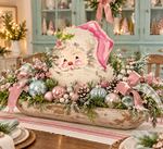 Load image into Gallery viewer, Pink Santa Metal Outdoor/Indoor Stake Christmas
