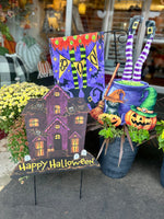 Load image into Gallery viewer, Witch Boots Boo Halloween Flag Small Outdoor
