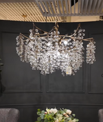 Load image into Gallery viewer, Glicina 8-Light Chandelier in Natural Brass by Quorum International
