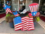 Load image into Gallery viewer, Americana: Flag Stars Set of 2 Metal Stakes
