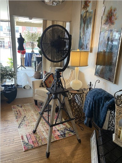 Oiled Bronze OR Galvanized Windmill Floor Fan - ALMOST GONE!