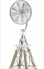 Load image into Gallery viewer, Oiled Bronze OR Galvanized Windmill Floor Fan - ALMOST GONE!
