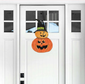 Stacked Jack O' Lanterns Door Hanger