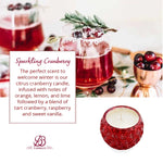 Load image into Gallery viewer, Sparkling Cranberry 9oz. Red and Gold Soy Candle
