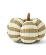 Load image into Gallery viewer, Large Khaki &amp; Cream Knit Horizontal Stripe Pumpkin
