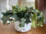 Load image into Gallery viewer, Artificial Green English Ivy in White Bubble Ceramic Pot
