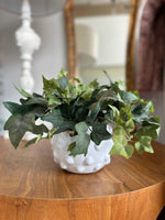 Load image into Gallery viewer, Artificial Green English Ivy in White Bubble Ceramic Pot
