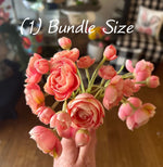 Load image into Gallery viewer, Artificial Pink Coral Ranunculus Stems
