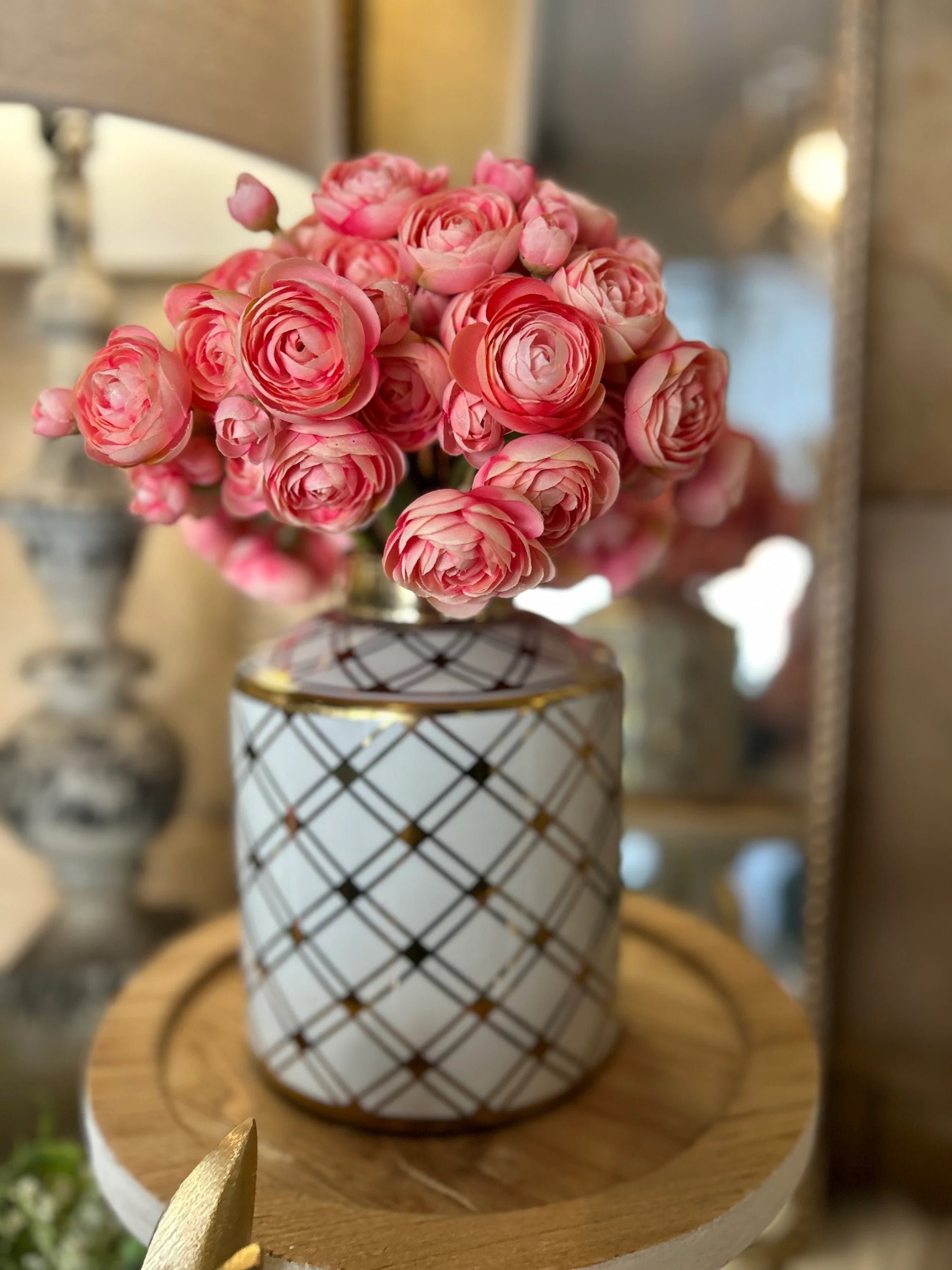 Artificial Pink Coral Ranunculus Stems