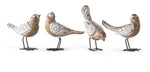 Load image into Gallery viewer, Wood Brown and White Birds Set of 4
