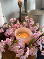 Load image into Gallery viewer, Pink Cherry Blossom Candle Rings 14” dia, 4” center
