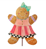 Load image into Gallery viewer, Pastel Girl Gingerbread Cookies Metal Stakes
