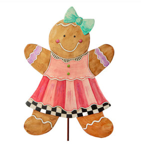 Pastel Girl Gingerbread Cookies Metal Stakes