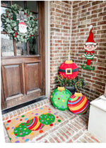 Load image into Gallery viewer, Large Green Polka Dot Bulb Ornament Yard Metal Stakes
