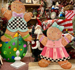 Load image into Gallery viewer, Pastel Girl Gingerbread Cookies Metal Stakes
