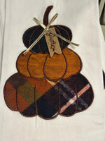 Load image into Gallery viewer, Plaid Pumpkins White Hand Towel
