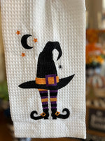 Load image into Gallery viewer, Witch Hat Towel Waffle Weave Towel
