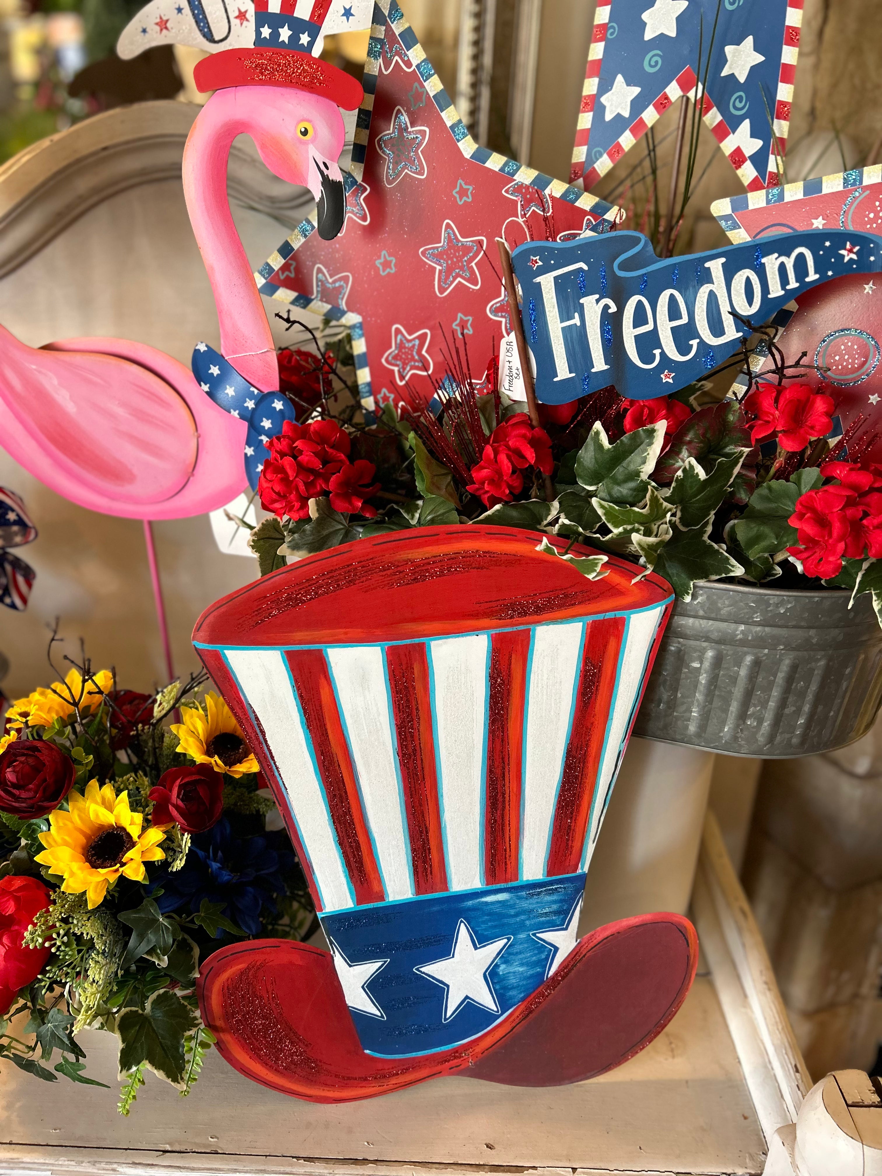 Americana: Uncle Sam Metal Hat Stake