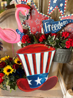 Load image into Gallery viewer, Americana: Uncle Sam Metal Hat Stake
