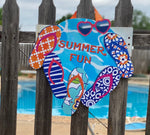 Load image into Gallery viewer, Summer Fun Door Hanger with Flip Flops and Water
