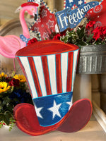 Load image into Gallery viewer, Americana: Uncle Sam Metal Hat Stake
