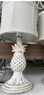 Load image into Gallery viewer, Mini Lamp Cream and Gold Pineapple
