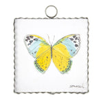 Load image into Gallery viewer, Yellow Butterfly Galvanized Framed Mini Pic
