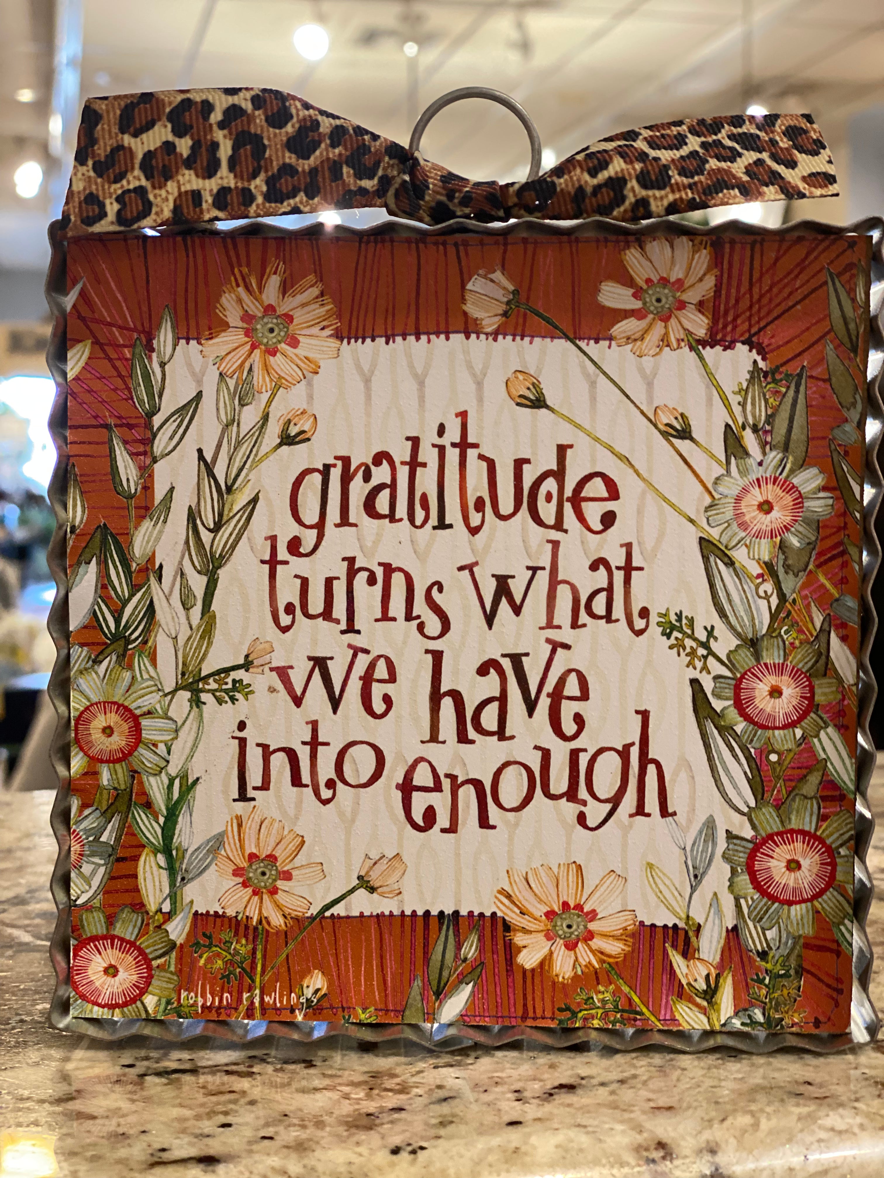 NEW! Gratitude Turns What We Have Into Enough Mini Print