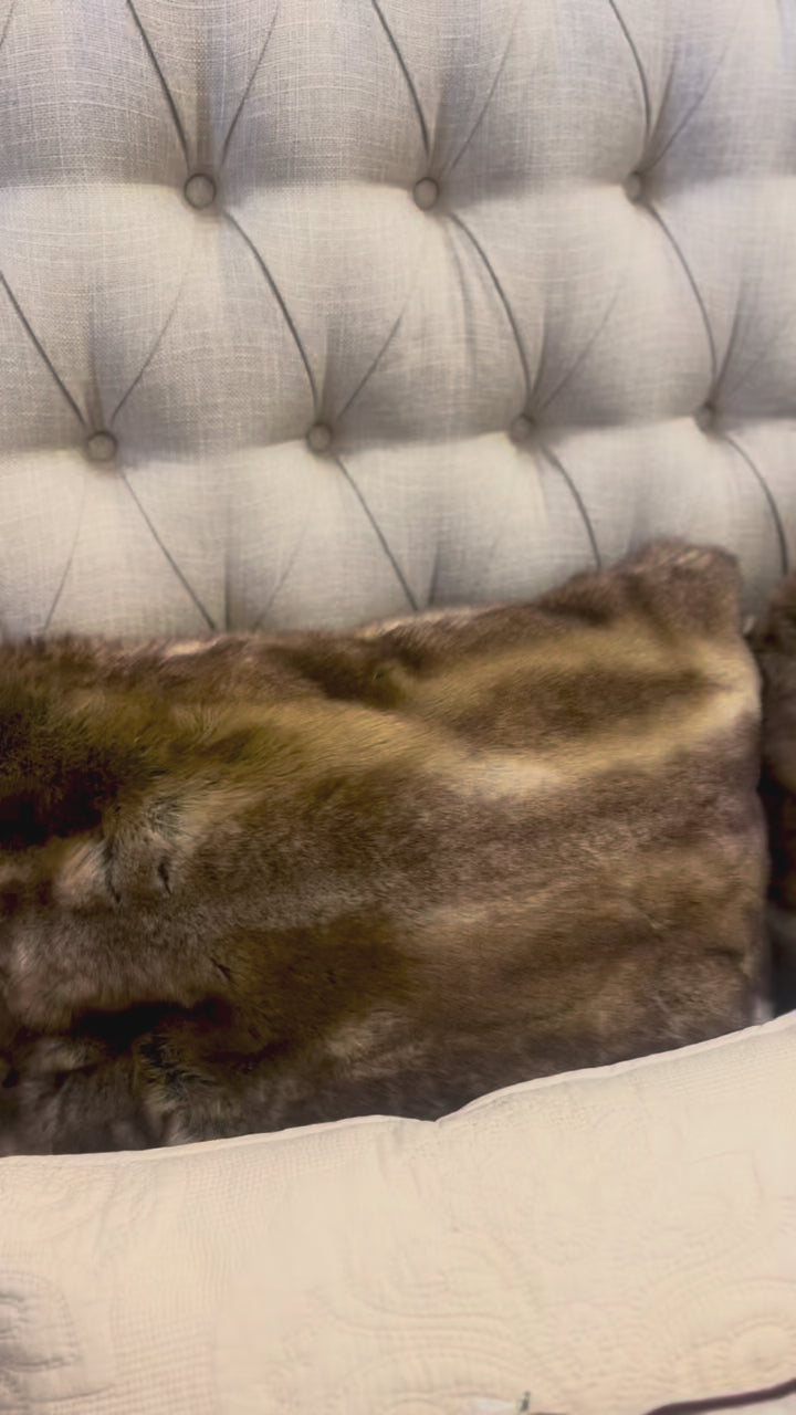 Luxurious Fisher Faux Fur Euro Shams