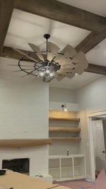 Load and play video in Gallery viewer, Noir Windmill Indoor Ceiling Fan
