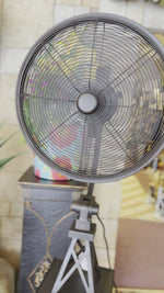 Load and play video in Gallery viewer, Oiled Bronze OR Galvanized Windmill Floor Fan - ALMOST GONE!
