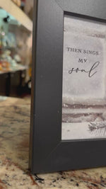Load and play video in Gallery viewer, The Sings My Soul Black Wood Framed Shimmering Picture

