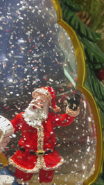 Load and play video in Gallery viewer, Musical 🎵Christmas Tree Snow Globe with Santa His List by the Christmas Tree
