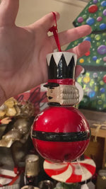 Load and play video in Gallery viewer, Two Choices of Nutcracker Dolomite Bell Ornaments
