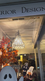 Load and play video in Gallery viewer, Halloween Large White Ghost Metal Stake Outdoor or Indoor
