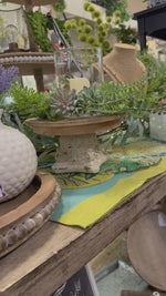 Load and play video in Gallery viewer, Tropical Leaves Beaded Runner and Banded Turquoise Green Runner Summer Decor
