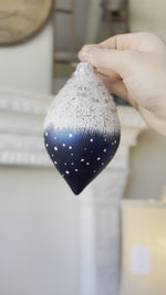 Load and play video in Gallery viewer, Royal Sapphire Blue and White Set of 3 Ornaments
