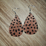 Load image into Gallery viewer, Rose-Gold Cheetah Earrings
