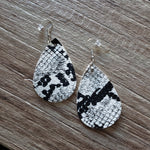 Load image into Gallery viewer, White Snakeskin Earrings
