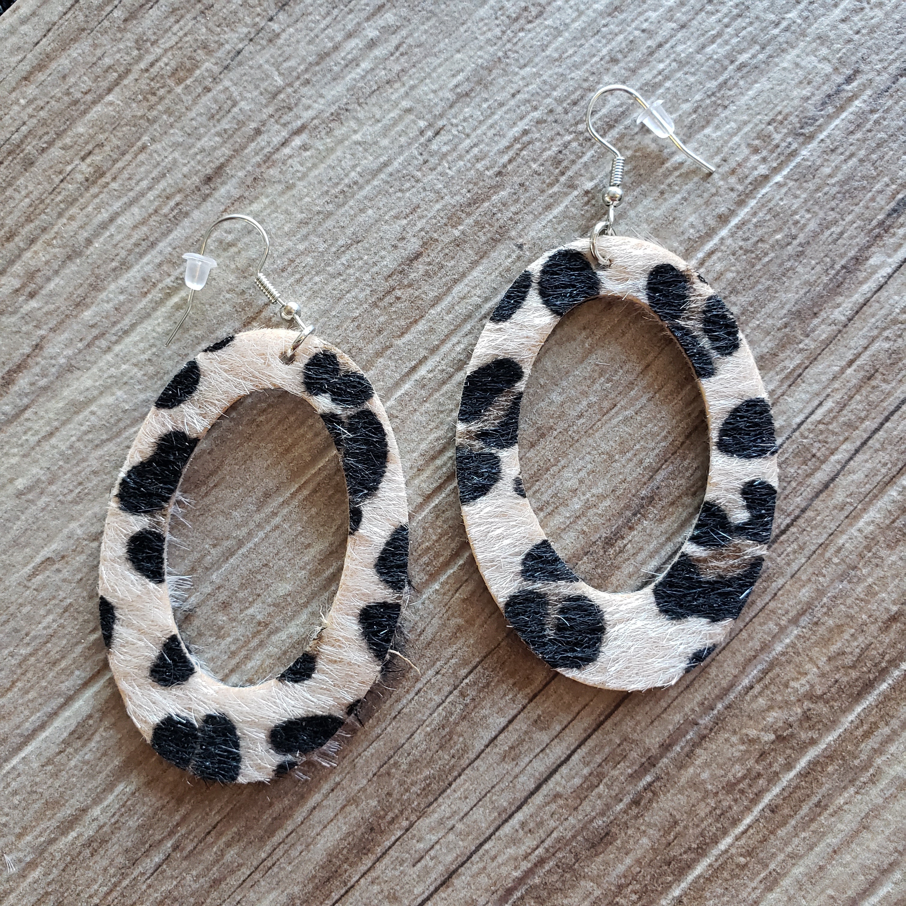 Tan Leopard Earrings