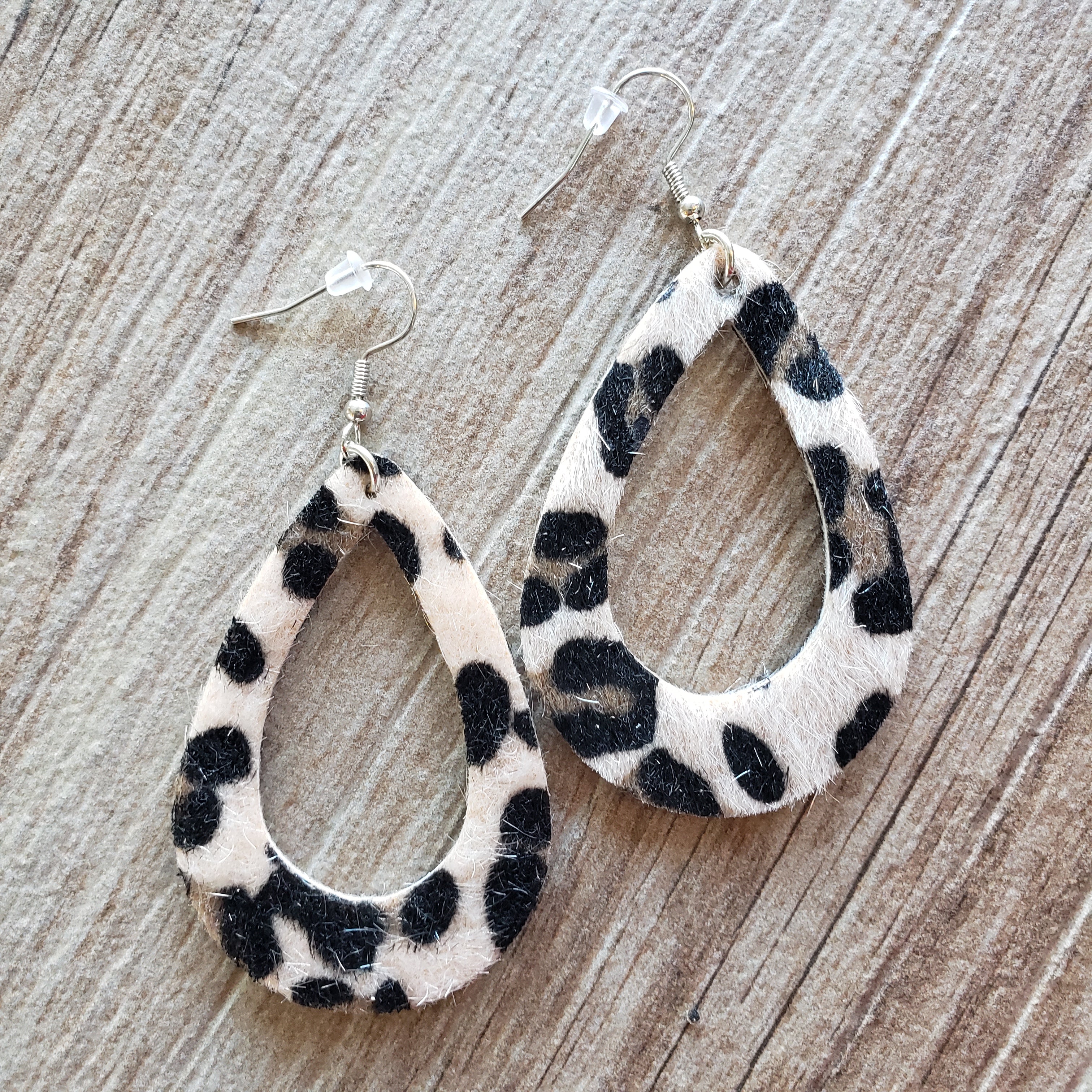 Tan Leopard Earrings